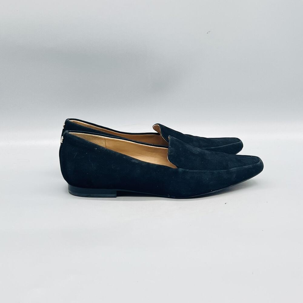 Sam Edelman Shoes Womens 7 Black Suede Loafer Flats Pointed Toe Slip On Classic